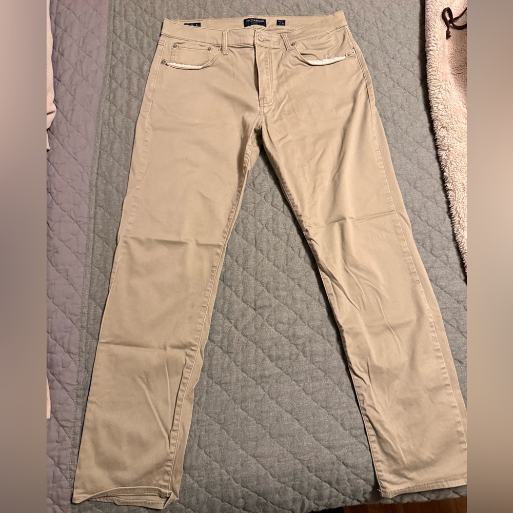 Lucky Brand Classic Beige Straight-Leg Pants